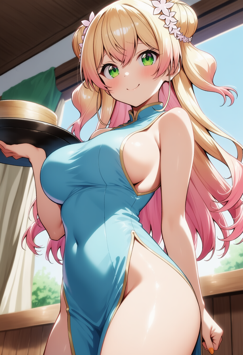 い、いらっしゃいませー！（桃鈴ねね）