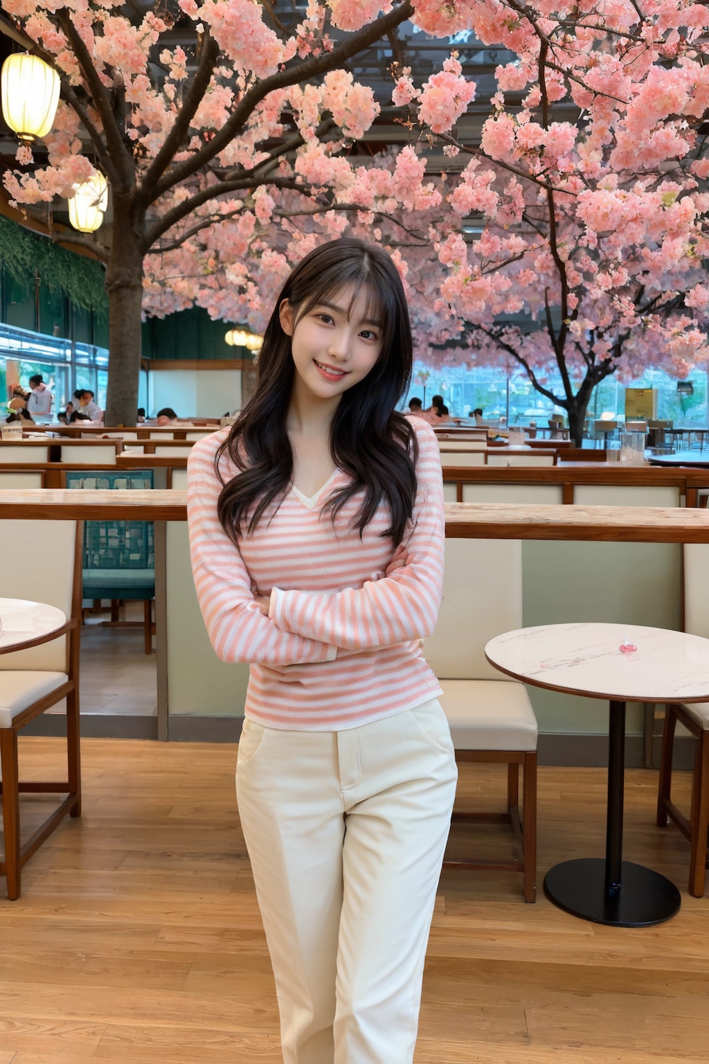 an indoor cherry blossom