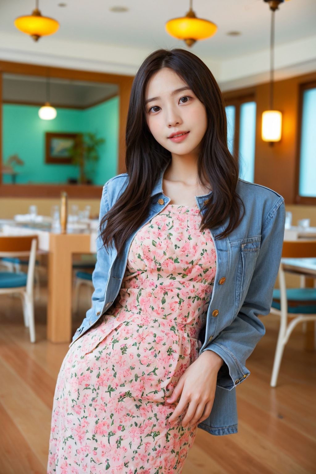 an indoor cherry blossom