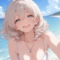 浜辺ではしゃぐJD(企画参加) 2枚目