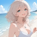 浜辺ではしゃぐJD(企画参加) 3枚目
