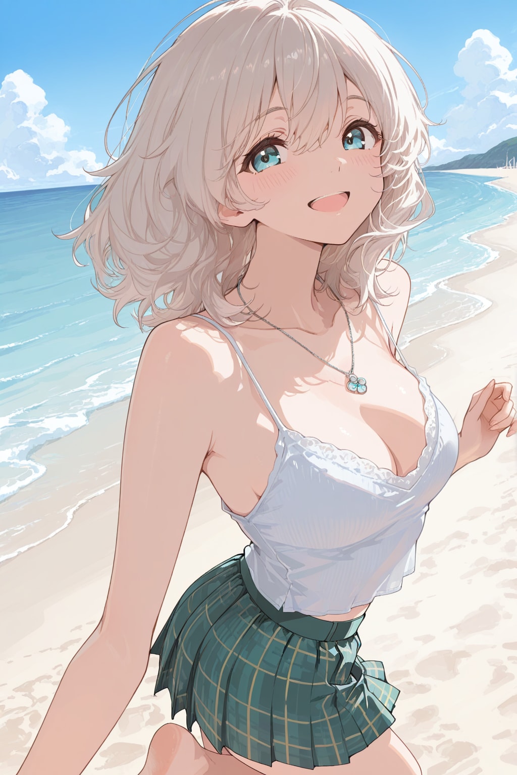 浜辺ではしゃぐJD(企画参加)