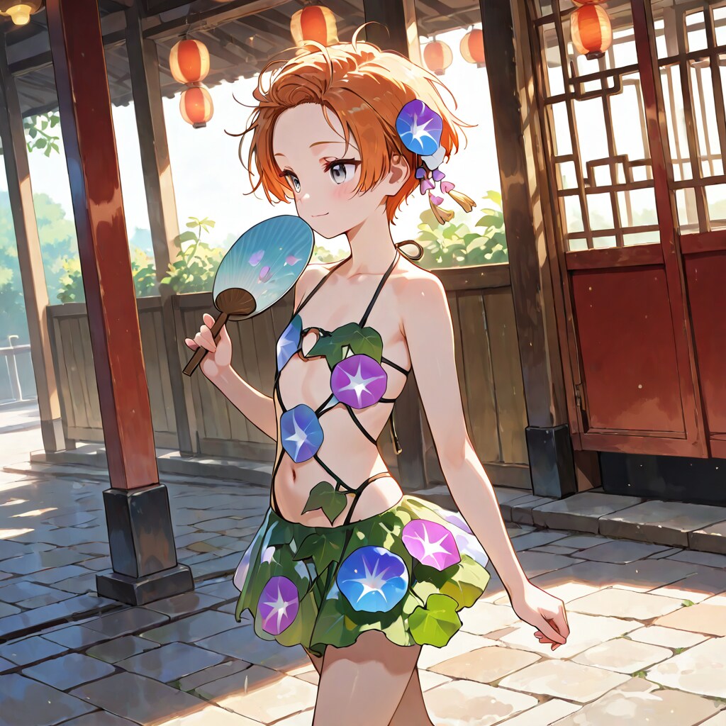 朝顔デコ盛りSK＋Ｌ水着
