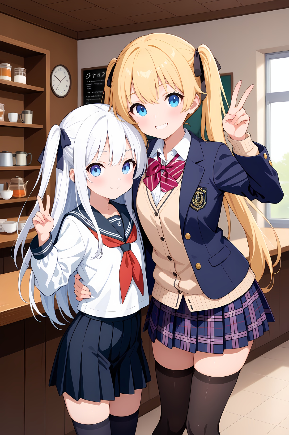 美桜ちゃんとピース！ | の人気AIイラスト・グラビア