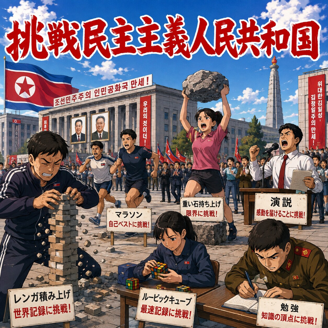 挑戦民主主義人民共和国 | の人気AIイラスト・グラビア