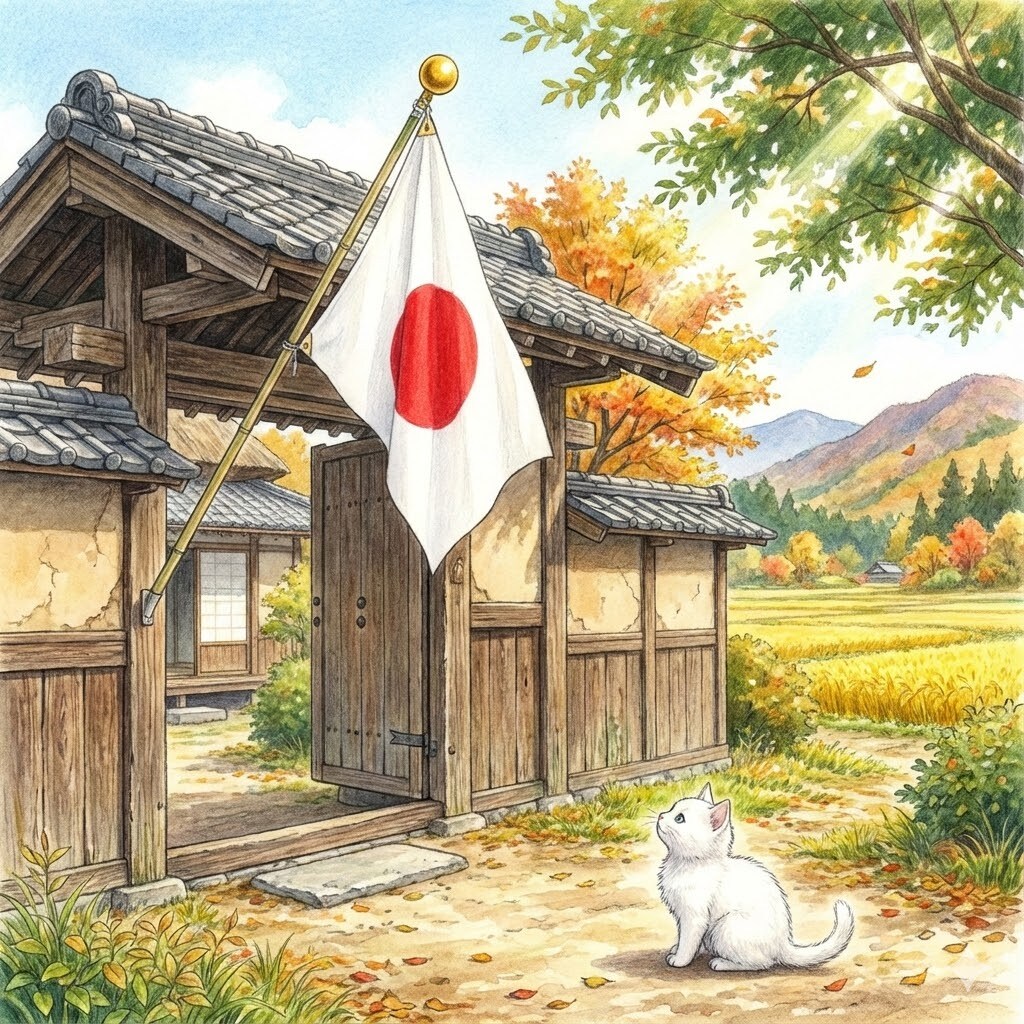 旗竿の先端にある金色の玉