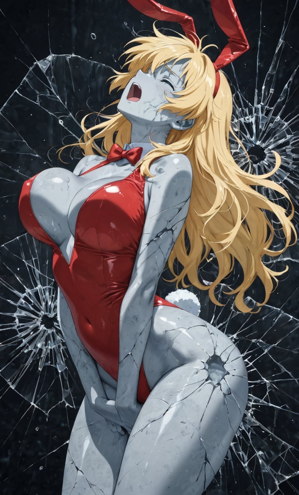 正義の必殺技で砕け散る！悪の美少女バニードロイド達💦・・（後に行く程、砕け散る度が上がってる仕様です♪）