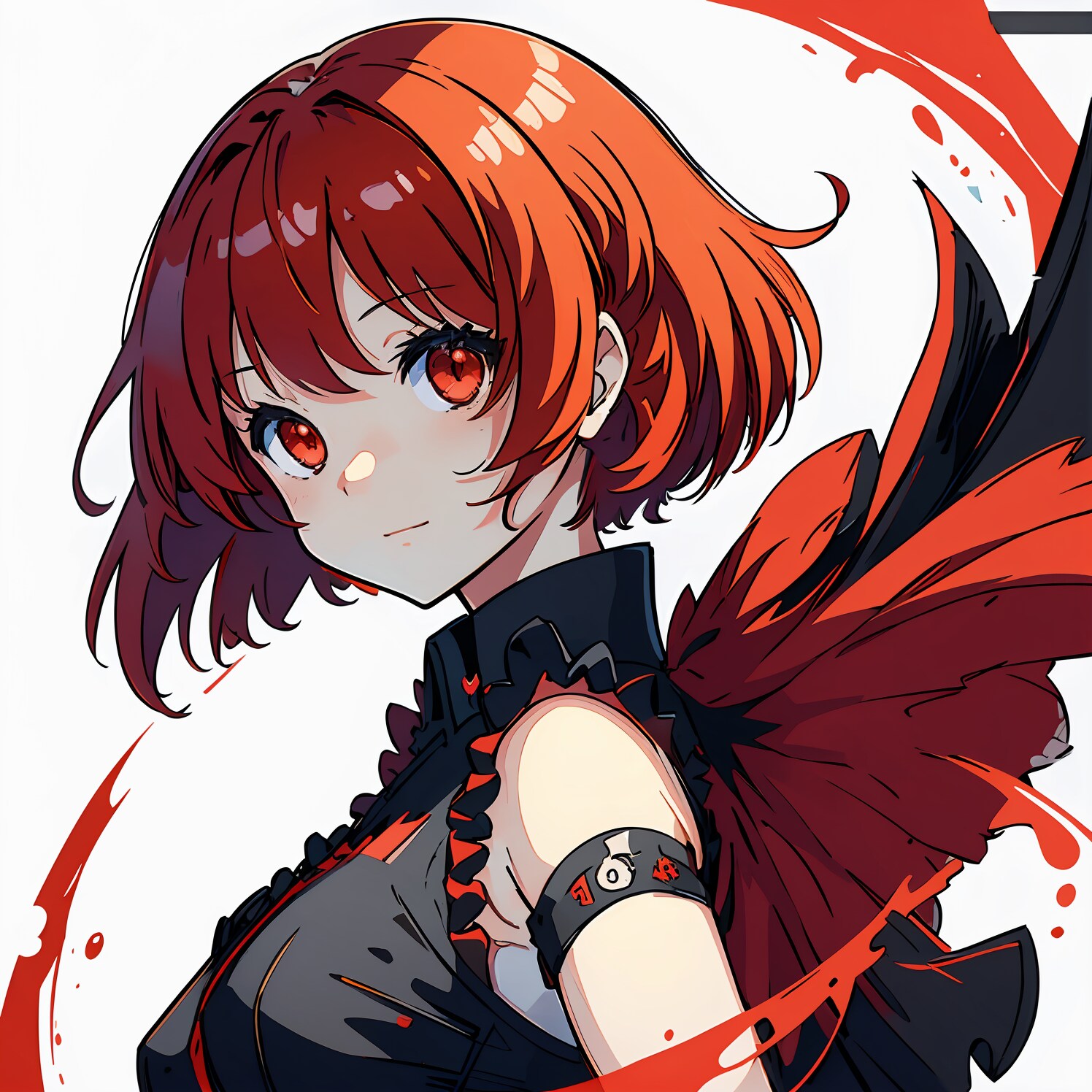 【ドレス - 黒】 赤髪の少女