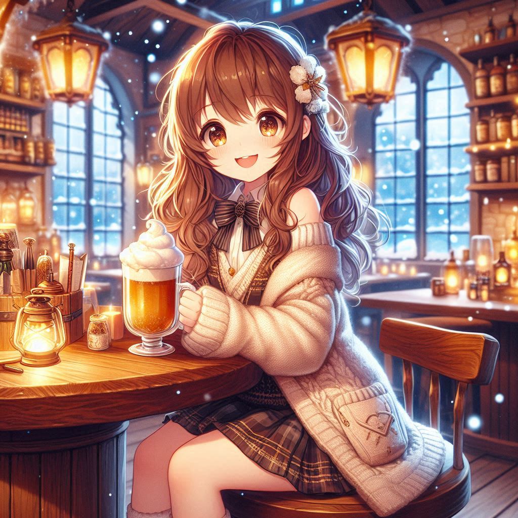 ※バタービール(ノンアルコール)です🍺 | の人気AIイラスト・グラビア