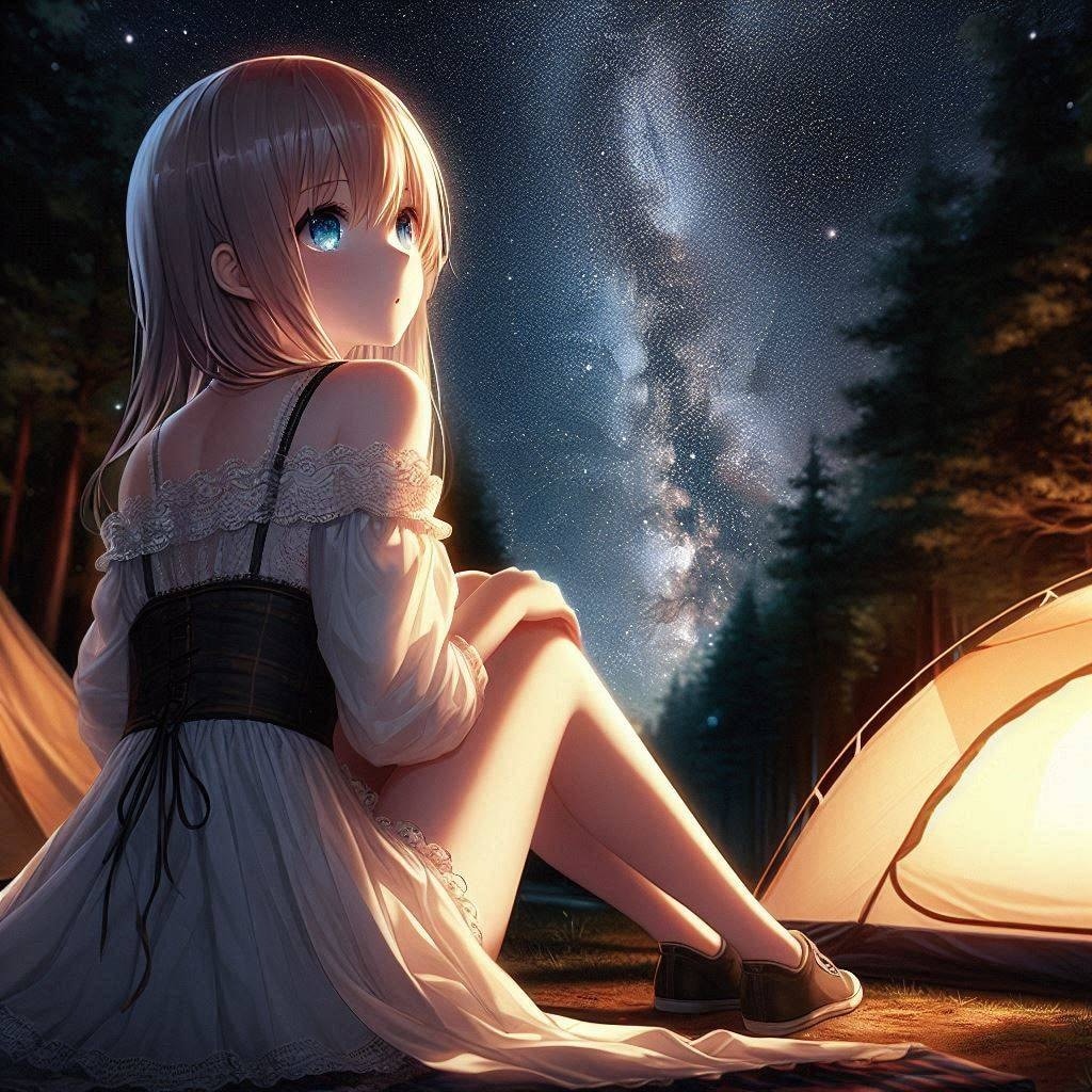 夏の夜空(DALL-E)(19) | の人気AIイラスト・グラビア