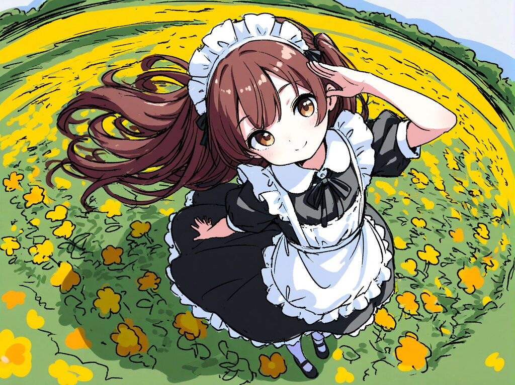 屋外メイドさん