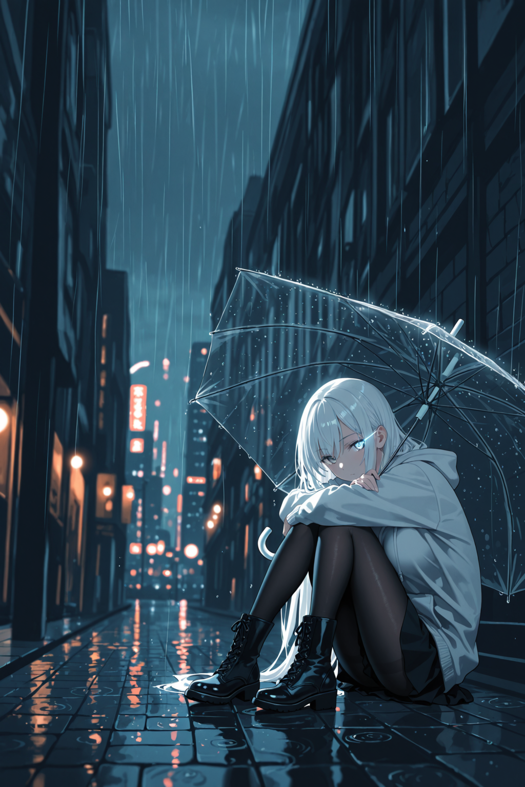 雨の降る夜