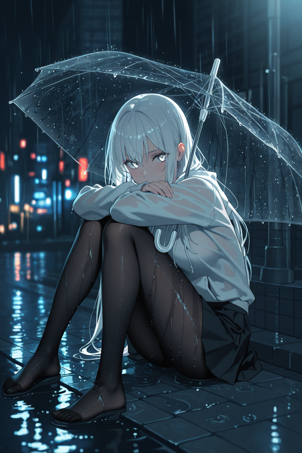 雨の降る夜