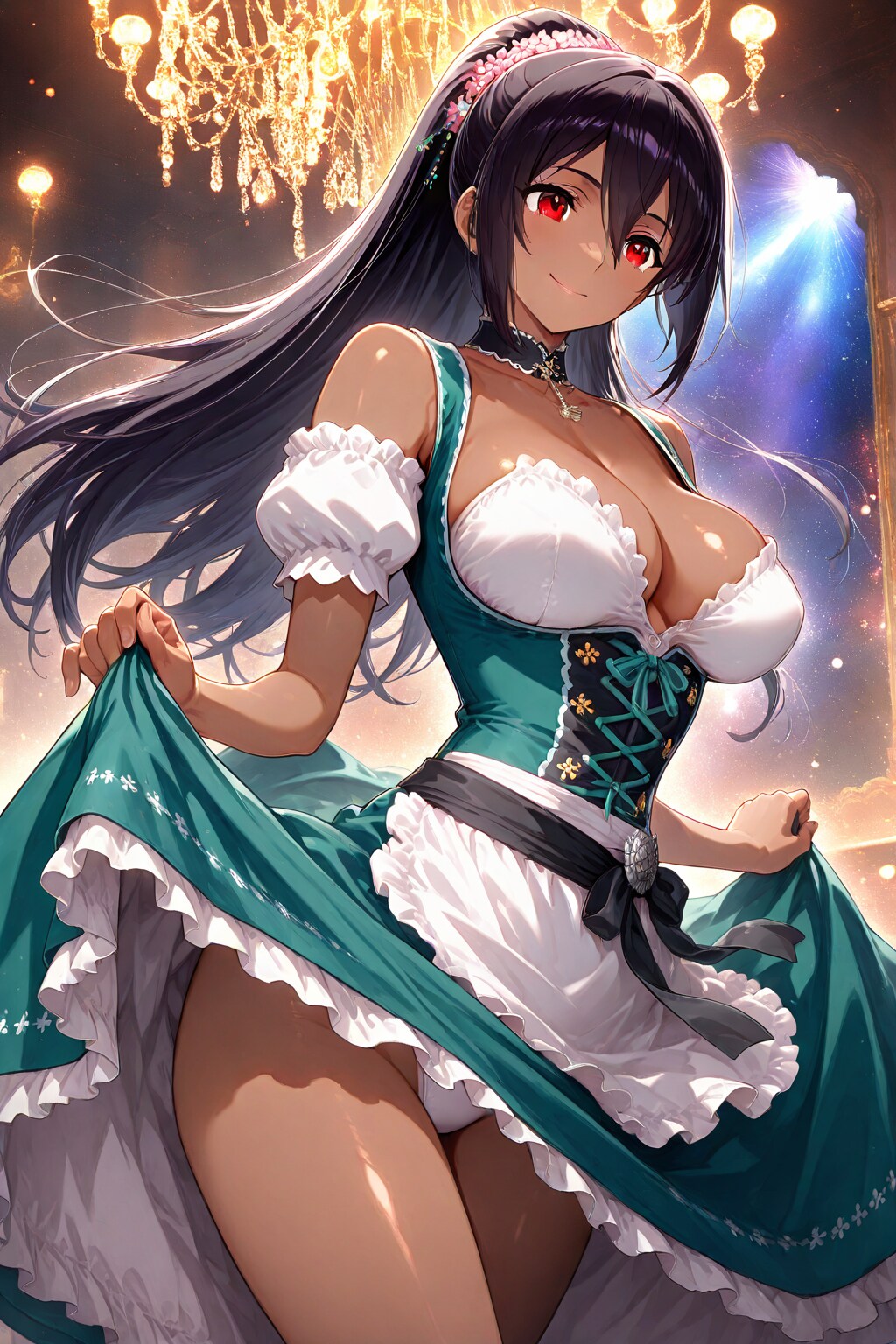 ディアンドル衣装で踊る女の子