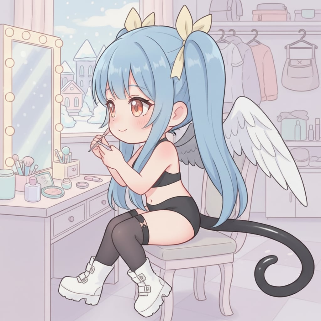 青ツイさん。朝メイク