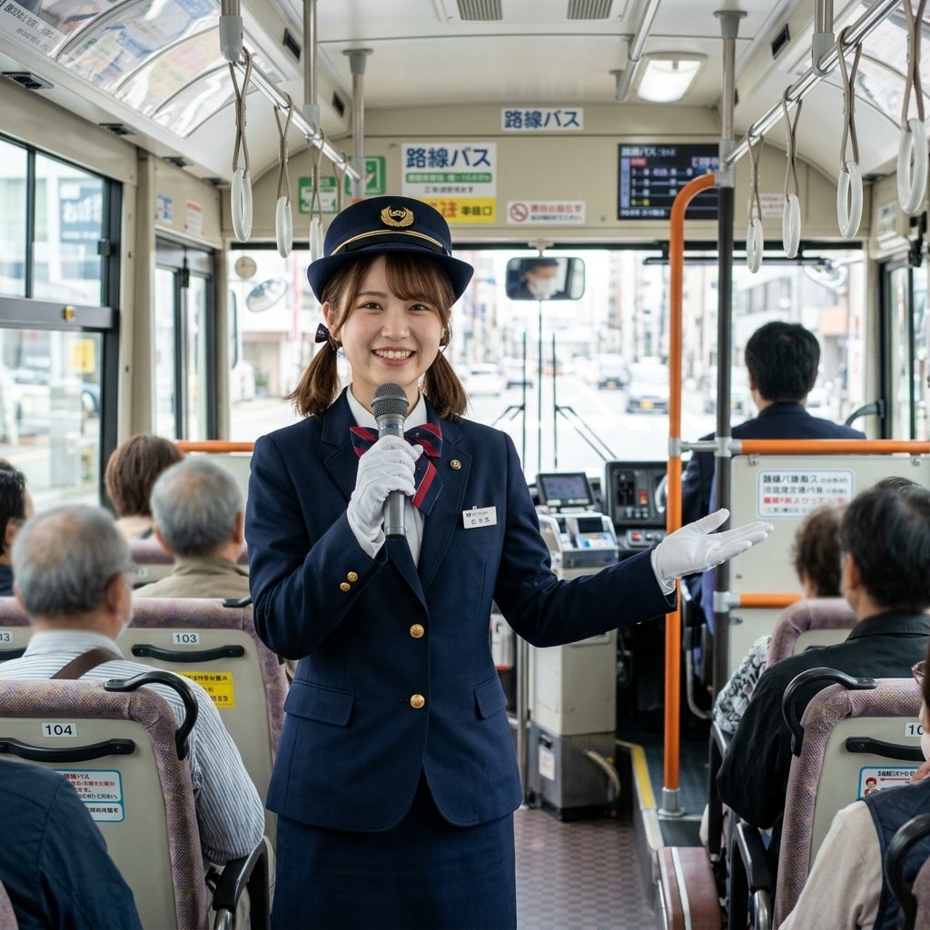 路線バスのガイド?