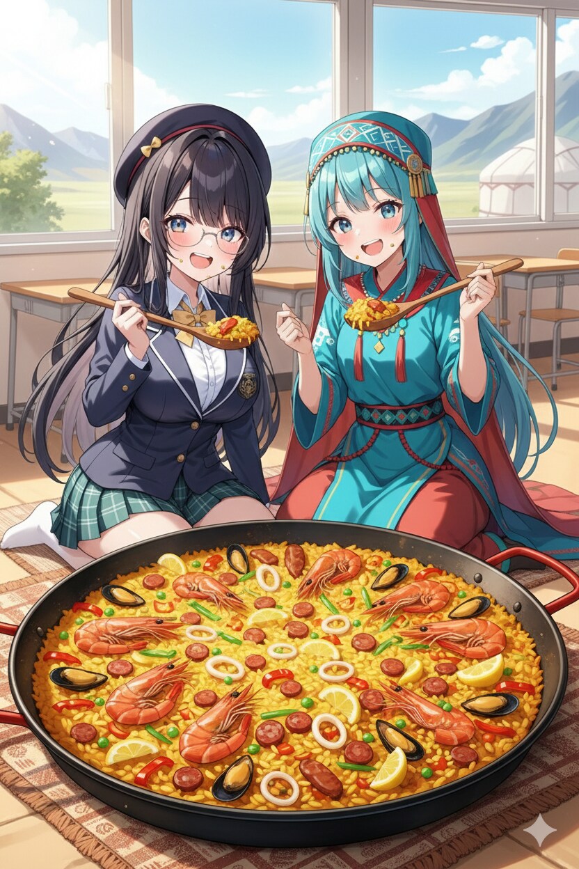 パエリア喰う日々谷さんとグルナラさん
