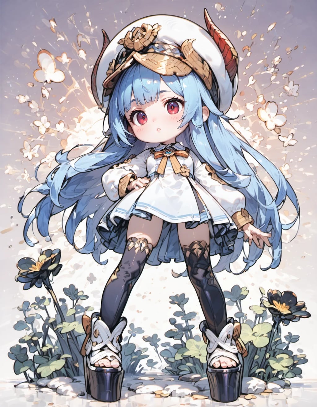 Blossoms Under a Pale Crown