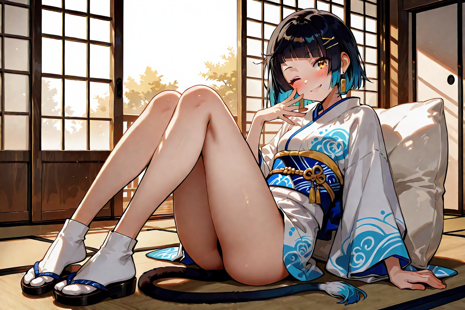 着物と尻尾