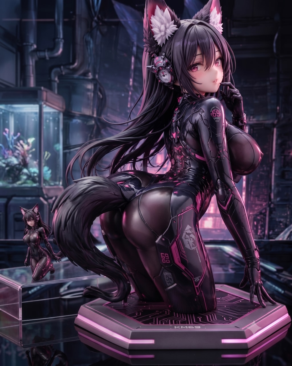 成人女性用・完全密着型ケモミミパワードスーツ「MSHI-KM69 “SENSITIVE BEAST”」