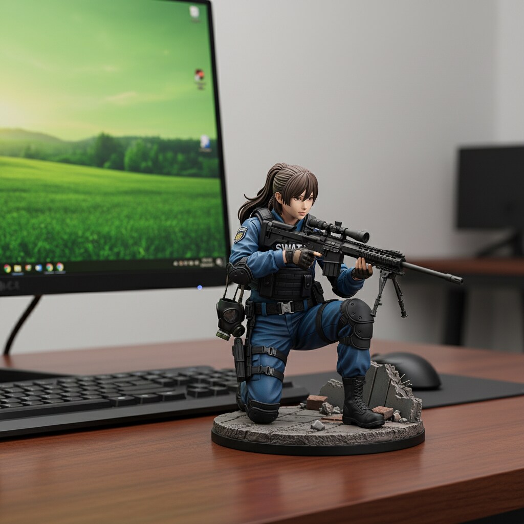 ＳＷＡＴのフィギュアを飾る