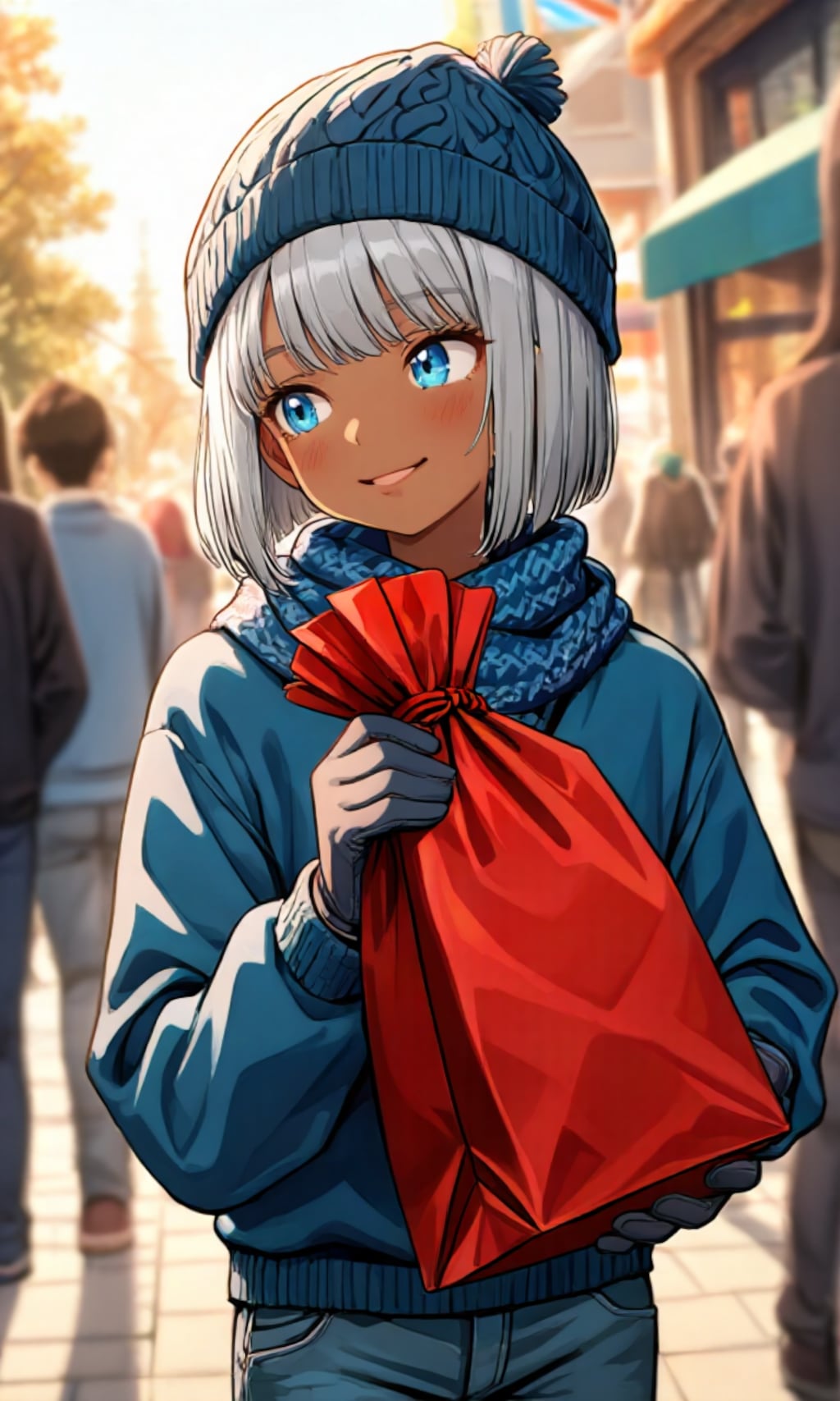 福袋を持つ少年