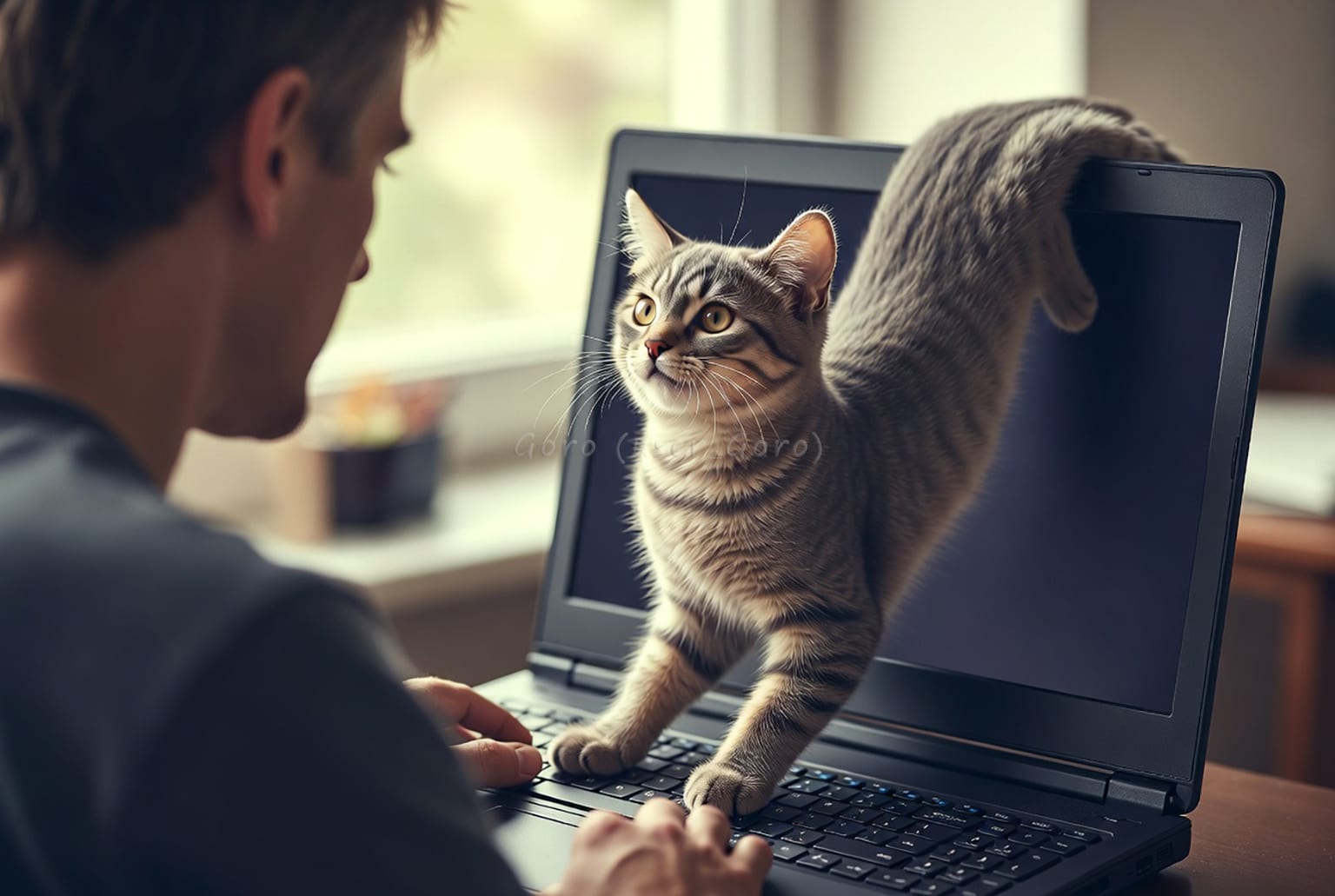 邪魔したい伸び猫 | の人気AIイラスト・グラビア