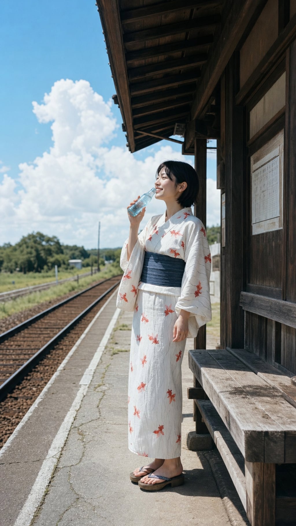 Summer Waiting at the Old Station