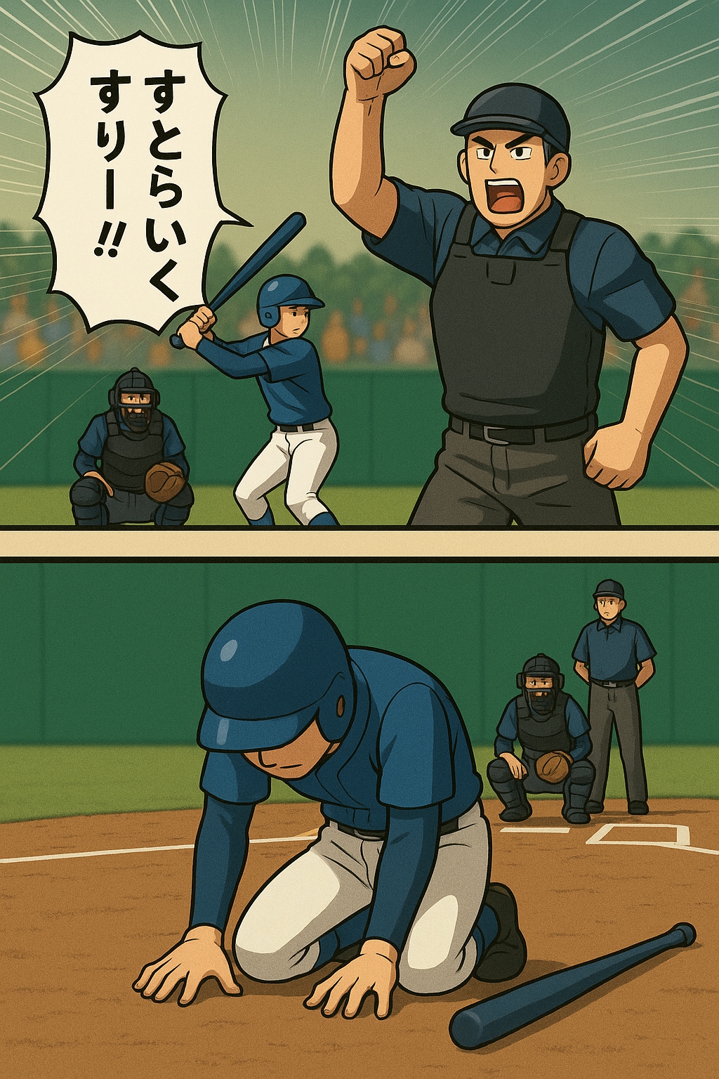 スポーツ漫画風　くにへかえるんだな