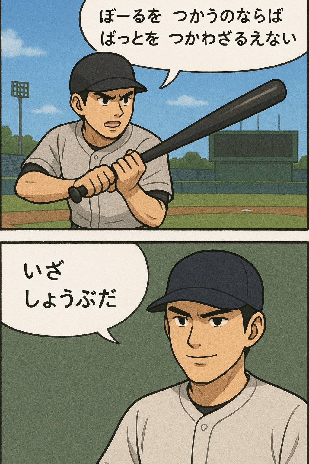 スポーツ漫画風　くにへかえるんだな