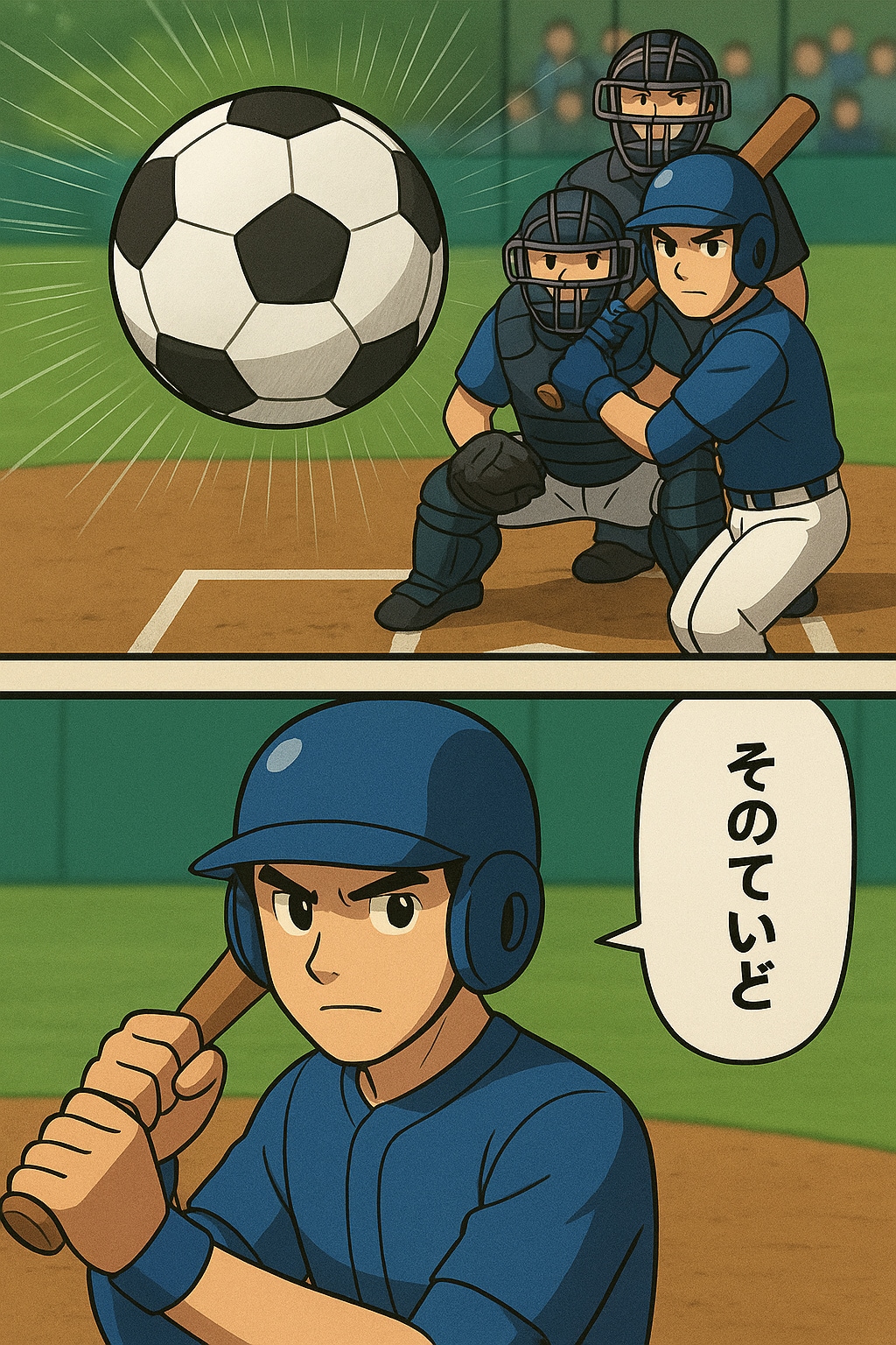 スポーツ漫画風　くにへかえるんだな