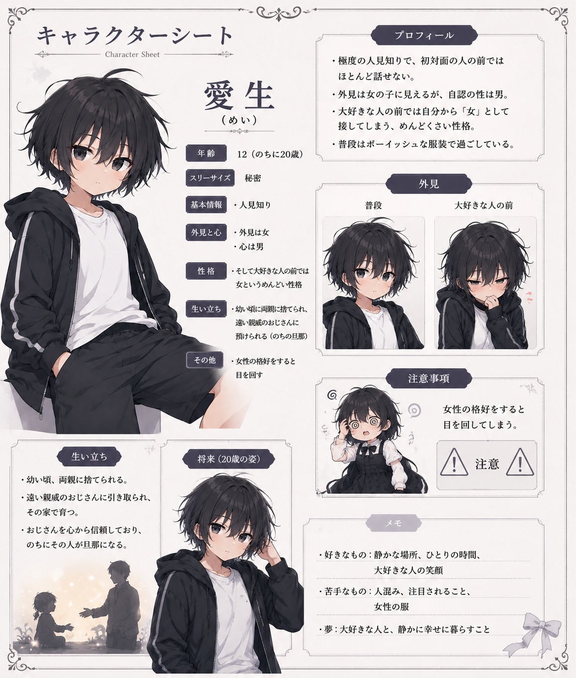 愛生のキャラクターシート（仮） | の人気AIイラスト・グラビア