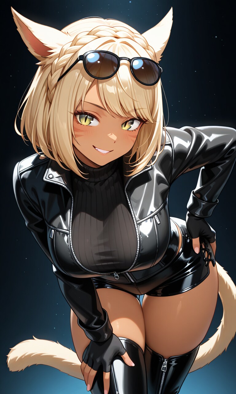 挑発する猫娘