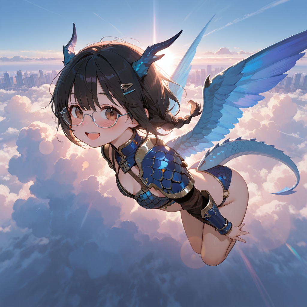 青龍眼鏡少女 | の人気AIイラスト・グラビア