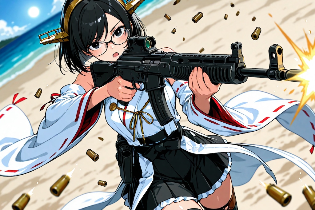 主砲、撃ち方始め！ てぇーっ！　　　　　　　　　　　　　　　🐻‍❄️ 黒井 白子 🐻‍❄️ １０