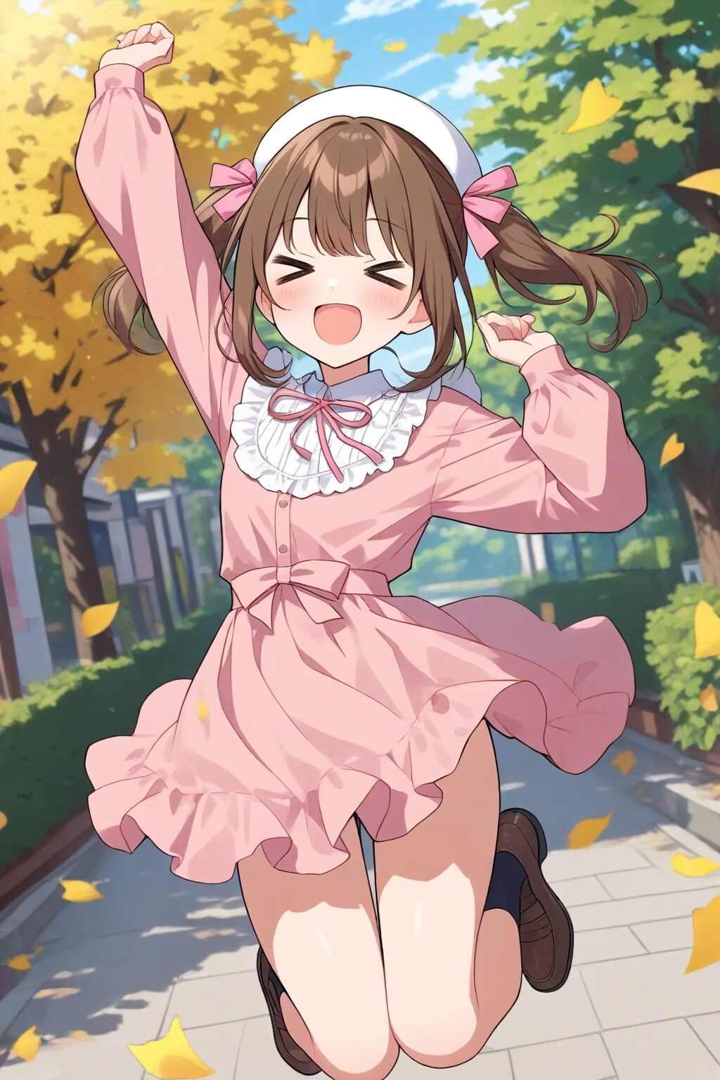 嬉しそうにジャンプ