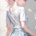 桃花 - 白い壁 - ヌードイラスト集 3枚目