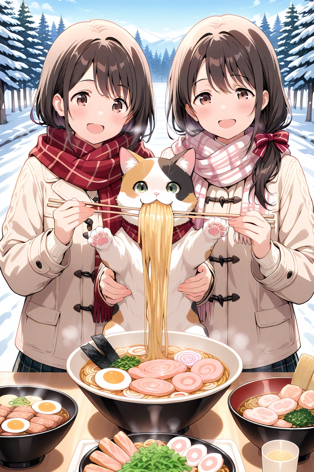 ユール祭　W（２）ラーメン | の人気AIイラスト・グラビア