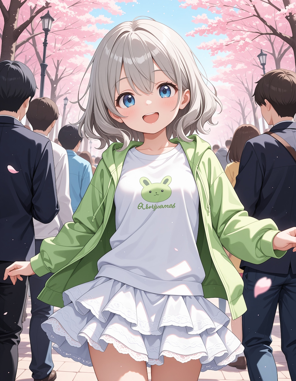 桜並木とミントの風