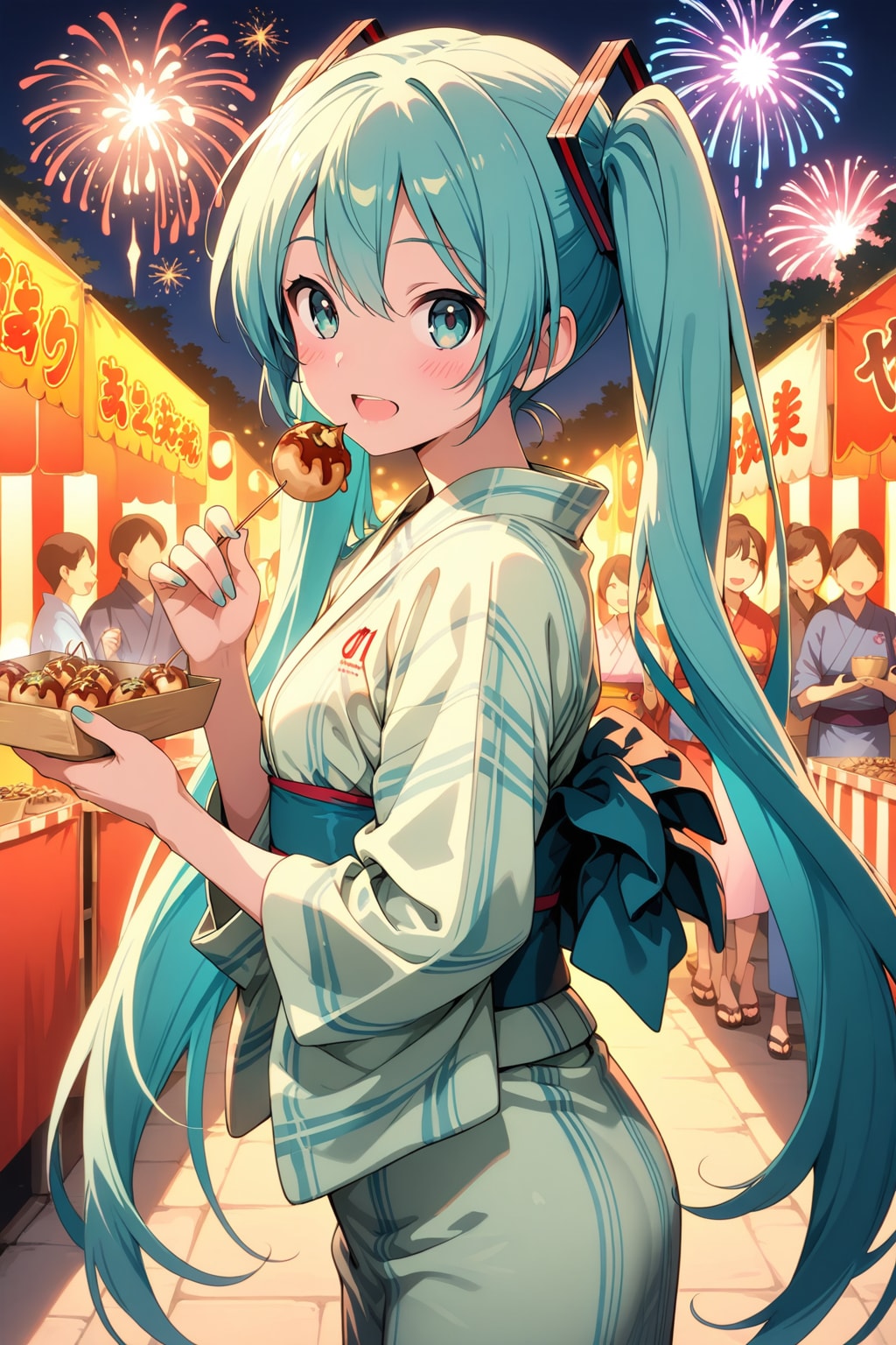 初音ミクと夏祭り