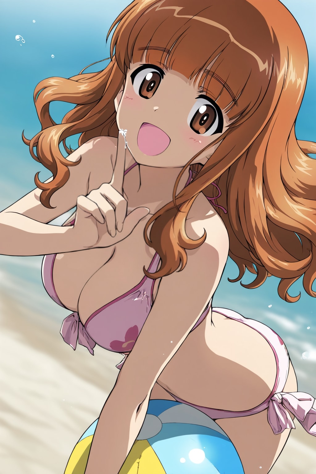 ビーチではしゃぐ武部沙織👙🏖️❤️