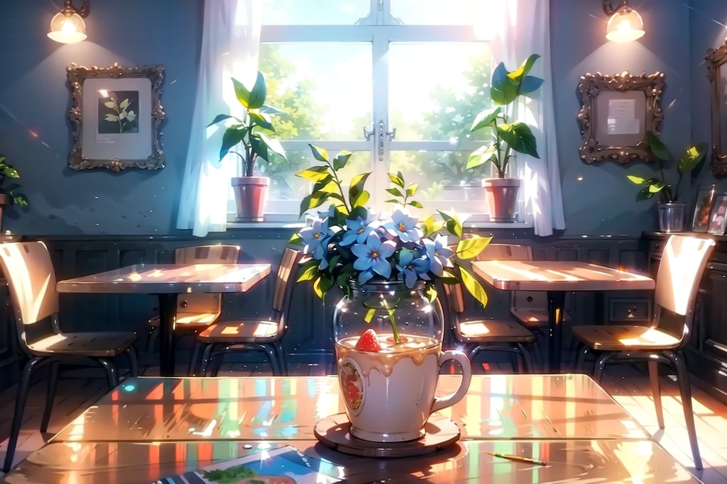 まずは喫茶店で