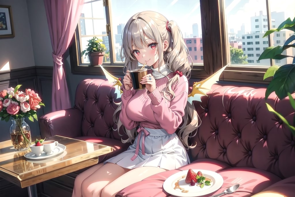 まずは喫茶店で