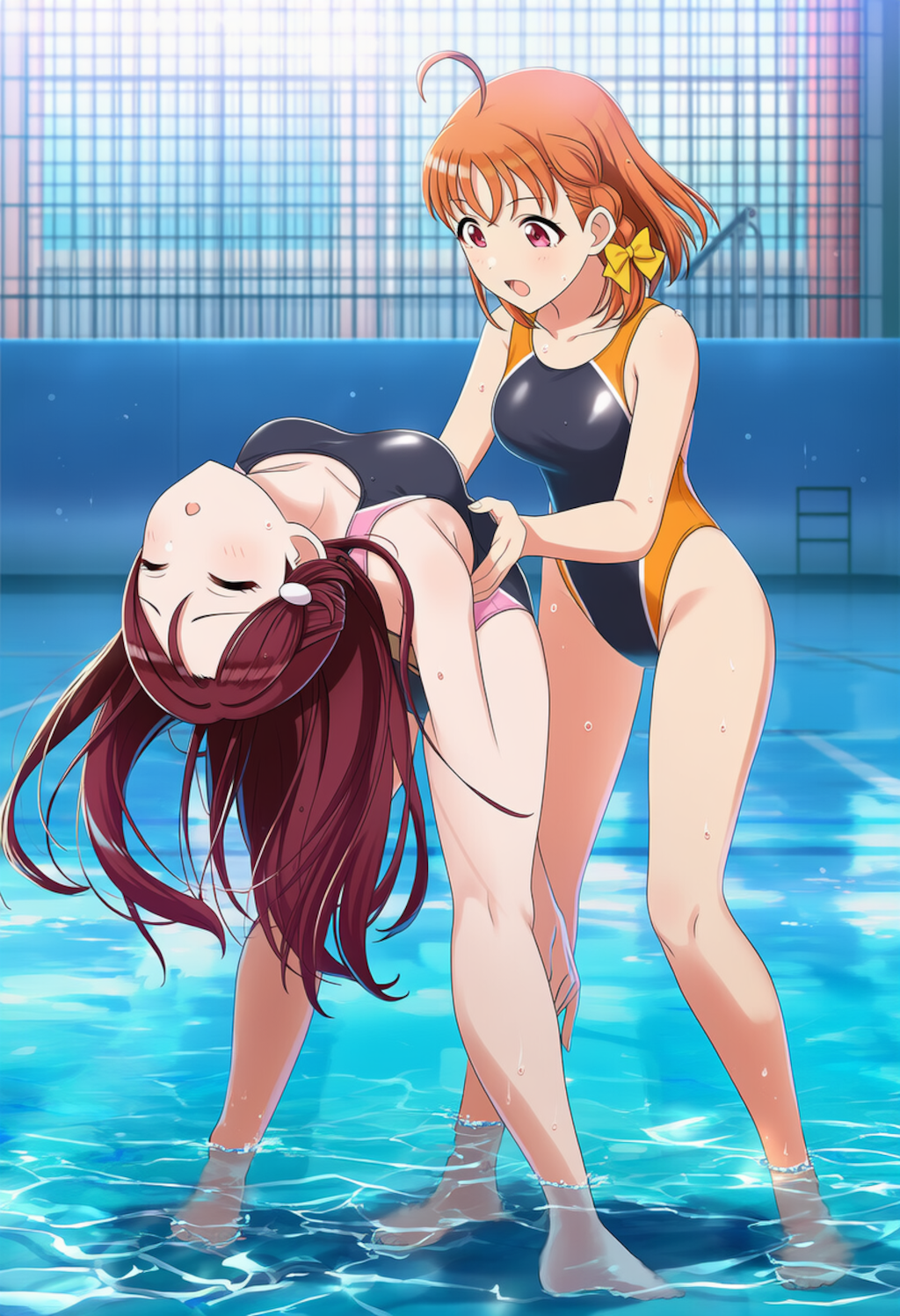 競泳水着　後ろ反り85