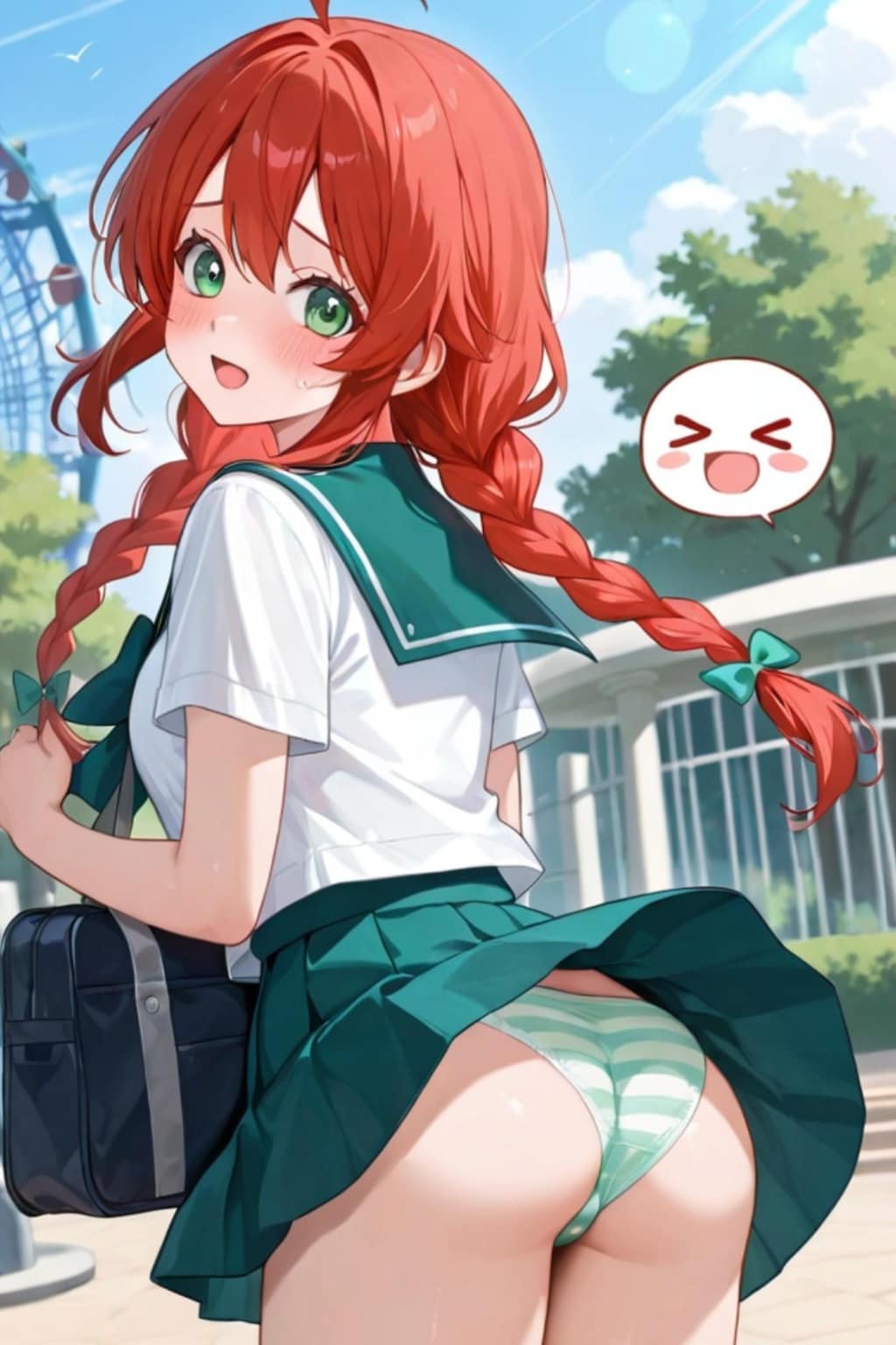 赤髪のパンチラ