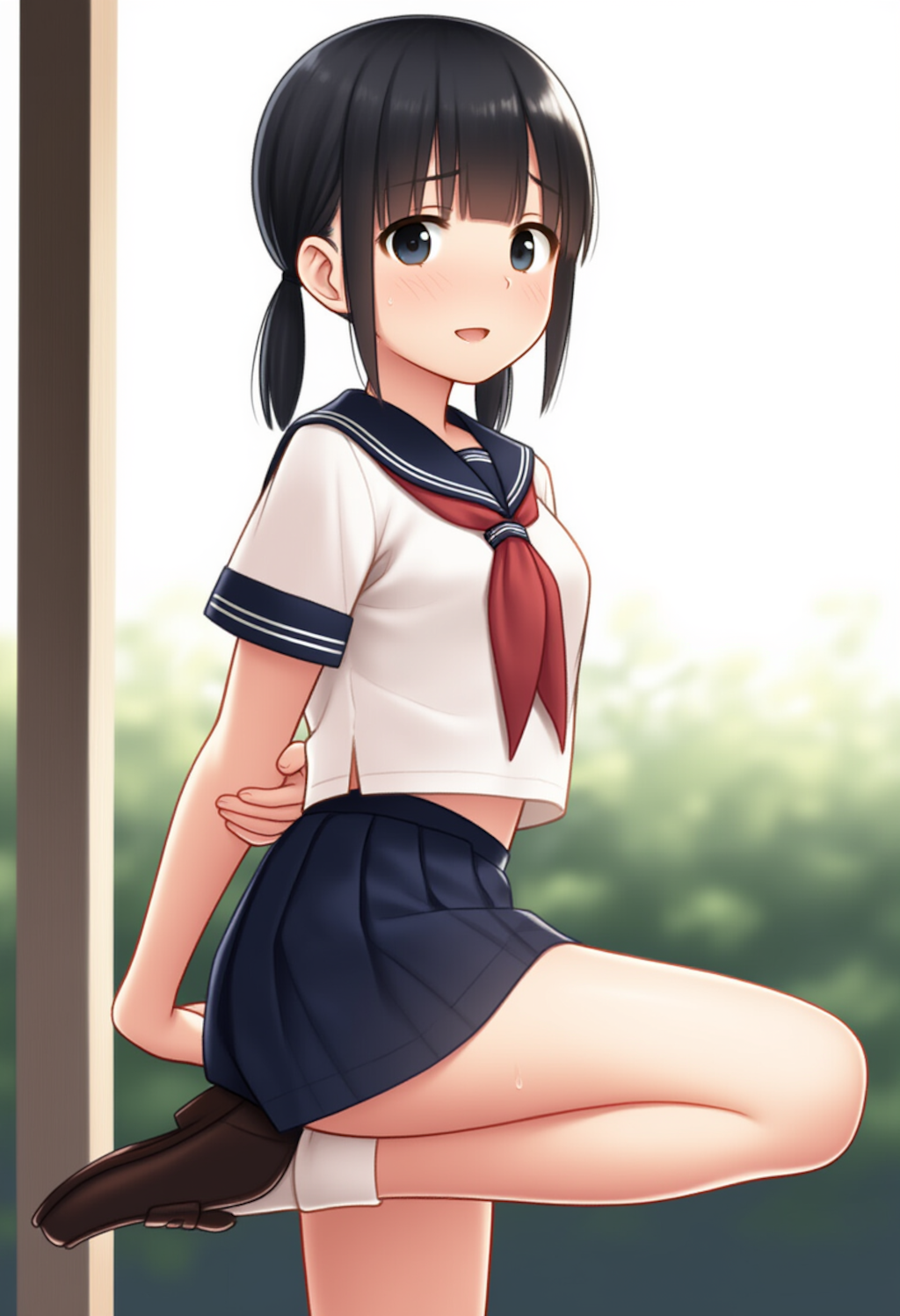 セーラー服 半袖夏服 赤スカーフ