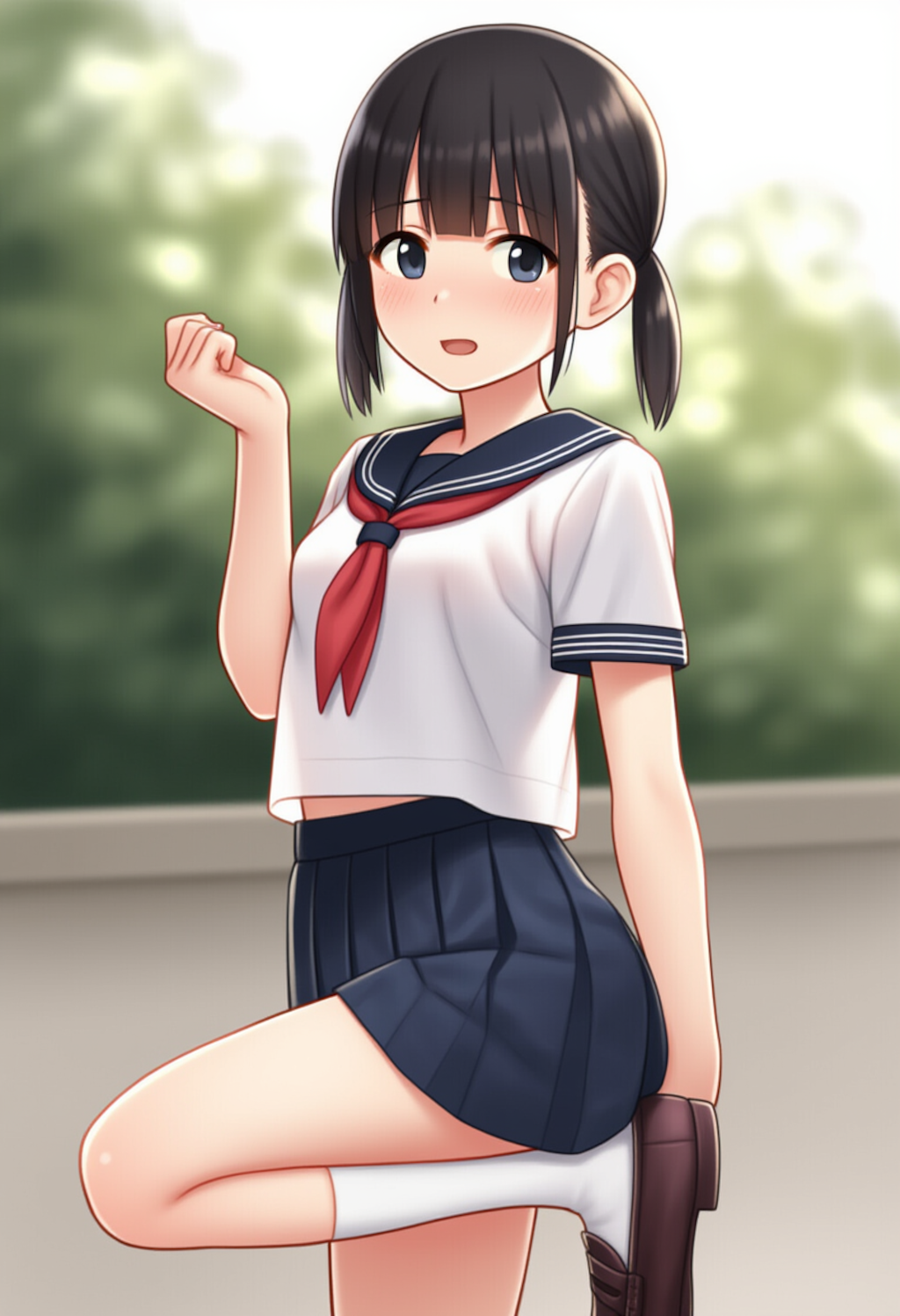 セーラー服 半袖夏服 赤スカーフ