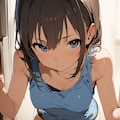 家でタンクトップの子 7枚目