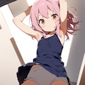 家でタンクトップの子 5枚目