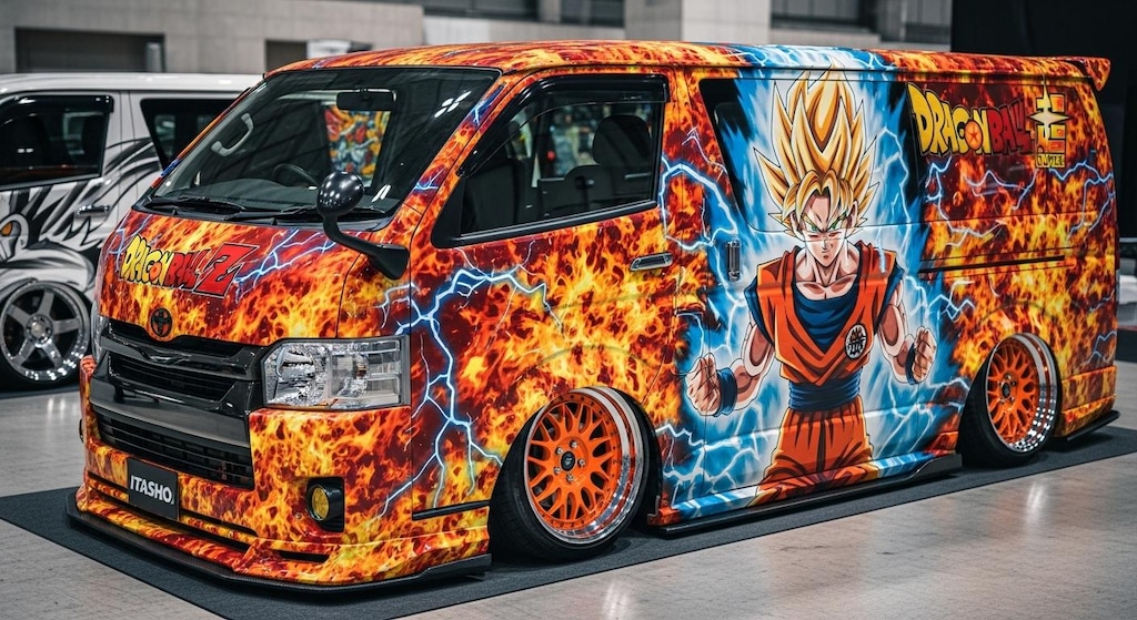 ハイエースドラゴンボール痛車